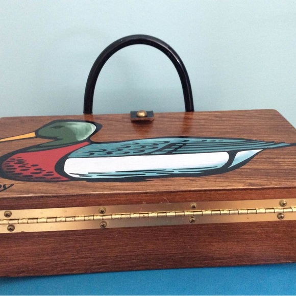 Sac à mains bois « Enid Collins » Original box bag - Picture 2 of 8